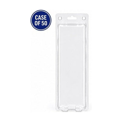 Case of 50 Clear Hinged Clamshell Blister Packaging 28.20 x 4.88 x 2