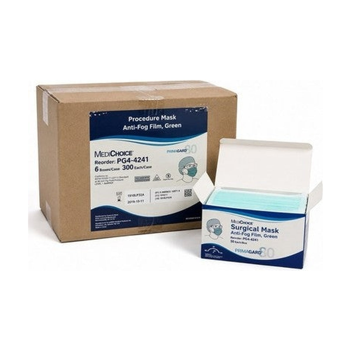MediChoice PG4-4241 Masks Anti-Fog Green Level 1 300/Case