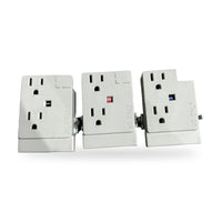 (Circuits 1, 2 & 3) Adj. Haworth Duplex Receptacle - Fits Most Haworth Cubicles