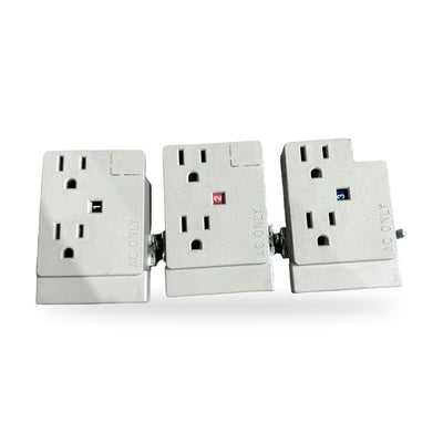 (Circuits 1, 2 & 3) Adj. Haworth Duplex Receptacle - Fits Most Haworth Cubicles