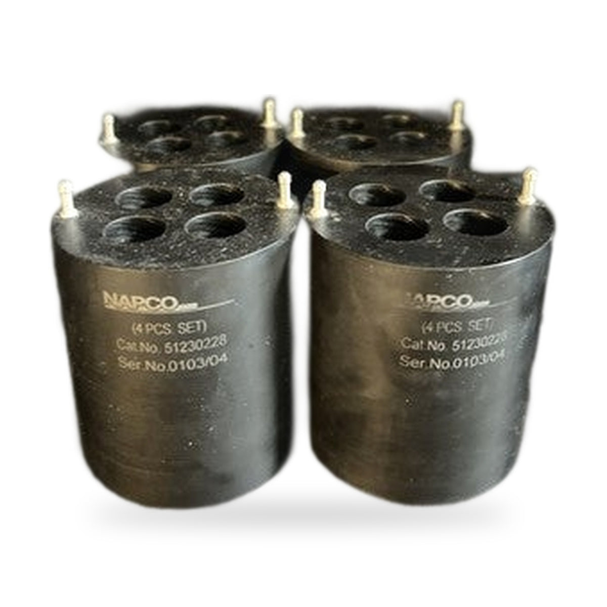 Lot of 4 NAPCO 51230228 Centrifuge Swing Bucket Tube Adapters 4 x 15mL