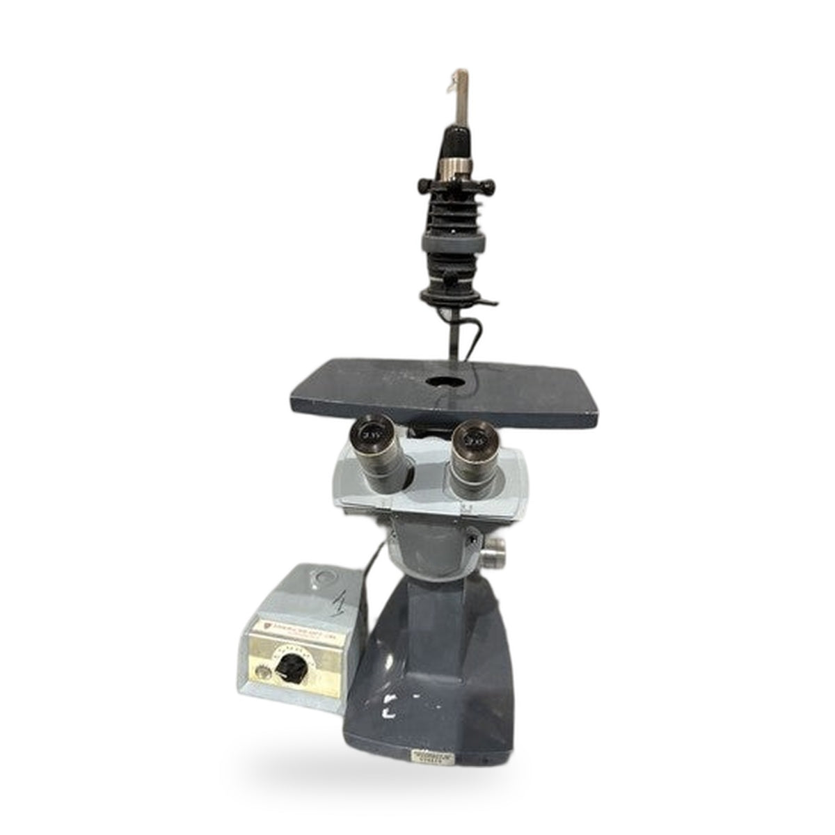 American Optical 1810 Inverted Microscope 4x, 10x, 6.5x W/ Light Source