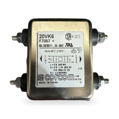 Corcom 20VK6 General Purpose RFI Power Line Filter 20A 120/250VAC