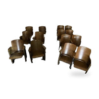 Vintage Wooden Theater Seating Set (14 Seats)