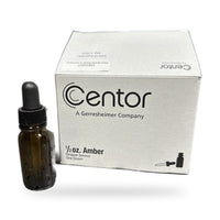 Centor 1/2oz Amber Glass Dropper Bottle Pack Of 12
