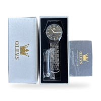 OLEVS Watches Men’s Waterproof Luxury Big Face Mens Watch Black Band/Face