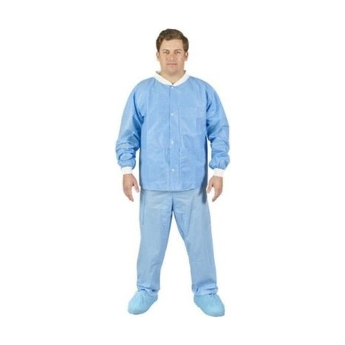 Halyard Medium Weight SMS Lab Jacket, Size Large (L), Blue, 25, Item #1033601