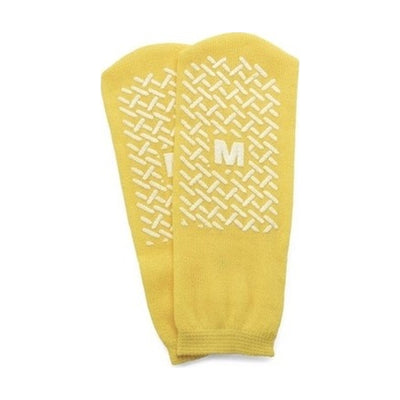 HALYARD 48701 PATIENT SLIPPERS, Medium, Yellow, Non-Skid, Case 48/PAIRS