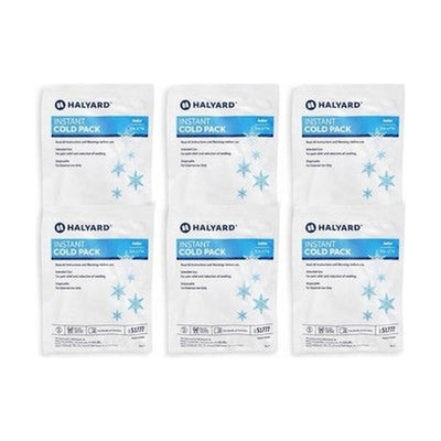 HALYARD 6 Instant Cold Packs Disposable Cold Compress Ice Packs 5x7in