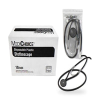 MediChoice Disposable Plastic Stethoscope – Latex Free (10/Box) Ref 994910