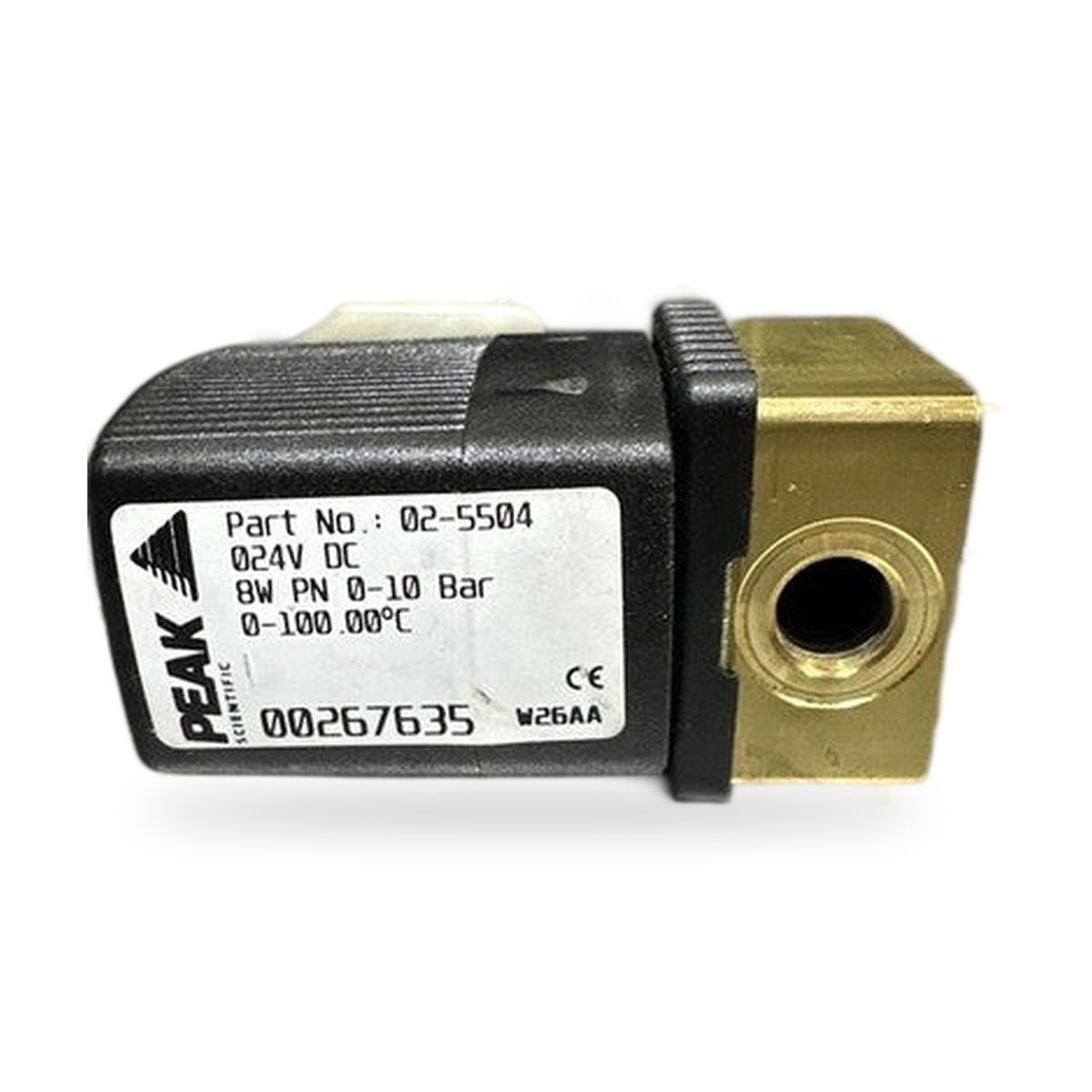 PEAK Scientific 02-5504 Solenoid Valve 24V DC 8W 0–10 Bar LCMS