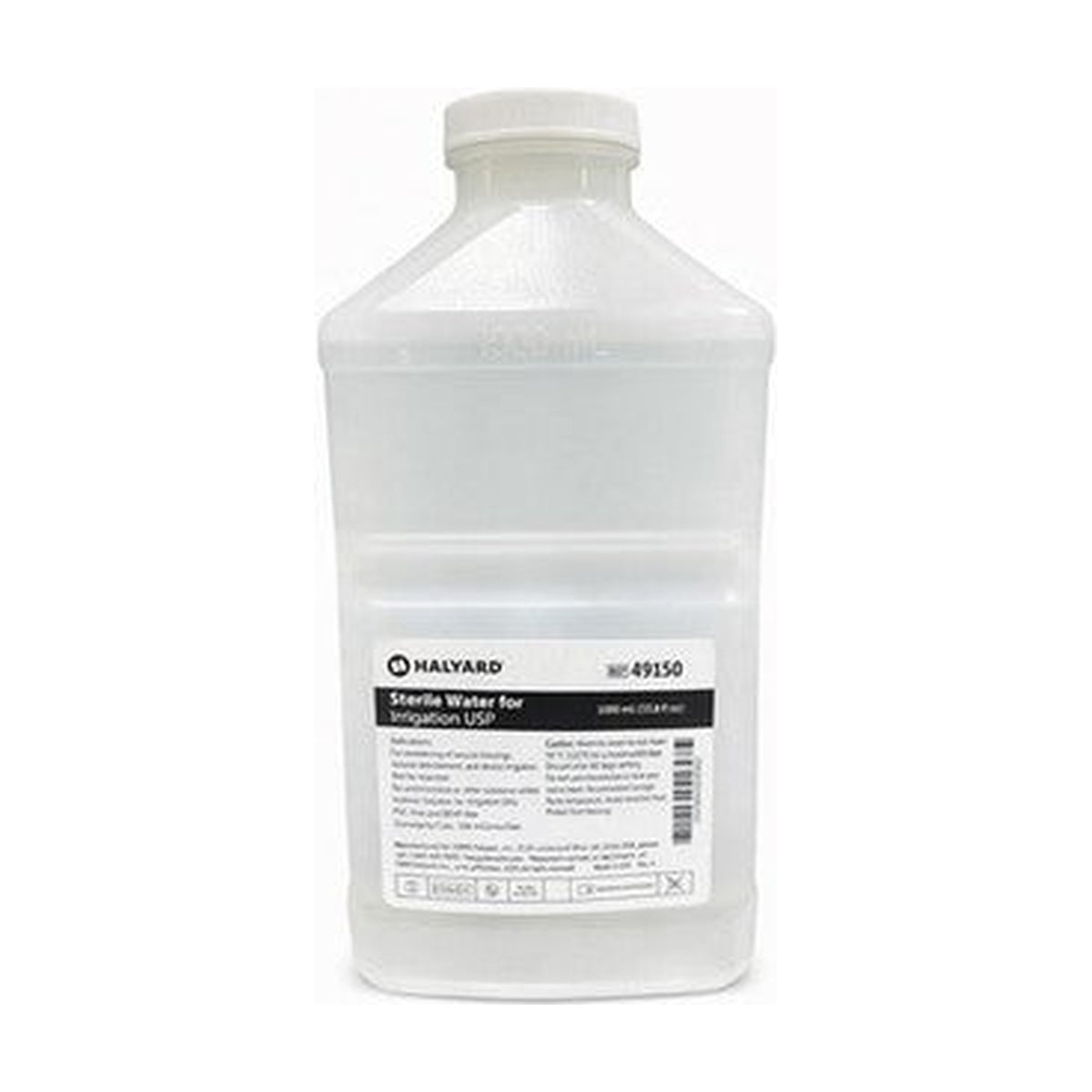 Halyard 49150 Sterile Water Irrigation 1000 mL Bottle PVC-Free and DEHP-Free