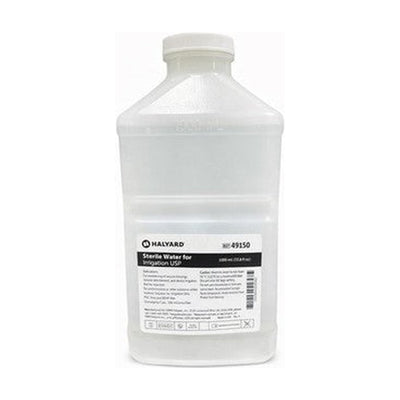 Halyard 49150 Sterile Water Irrigation 1000 mL Bottle PVC-Free and DEHP-Free