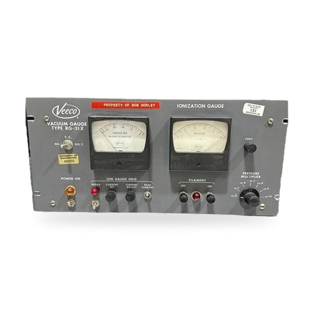 Veeco Instruments RG-31X Ionization Vacuum Gauge Controller UHV Pressure Meter