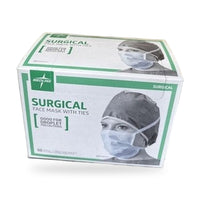 Medline 3-Ply Face Mask with Ties - 300 Count Case - (NON27377)