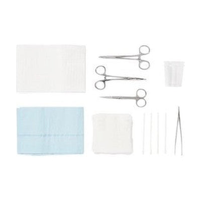 Medline DYNJ03900SF Laceration Tray Sharps Free Sterile Case of 20 Exp 2027