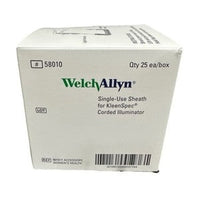 Welch Allyn 58010 KleenSpec Sheath Single Use Corded Illuminator Box of 25