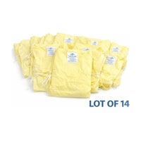 Medline Isolation Gown Level 1 AAMI PB70 Yellow One Size Lot of 14 MDT011207