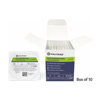 Halyard 55601 Skin Barrier Rings 2” Conforming Adhesive Box of 10 Exp 03/17/2028
