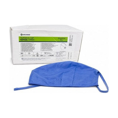 Halyard Cap Blue Universal Size REF 69240 100 Ct Kaycel Fabric
