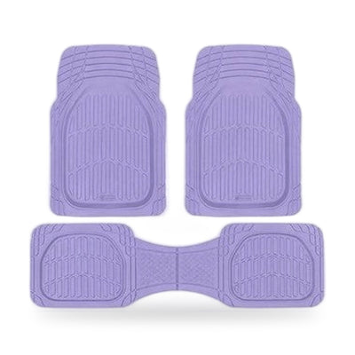 Purple All Weather Car Floor Mats Set Front Rear Trim To Fit Universal