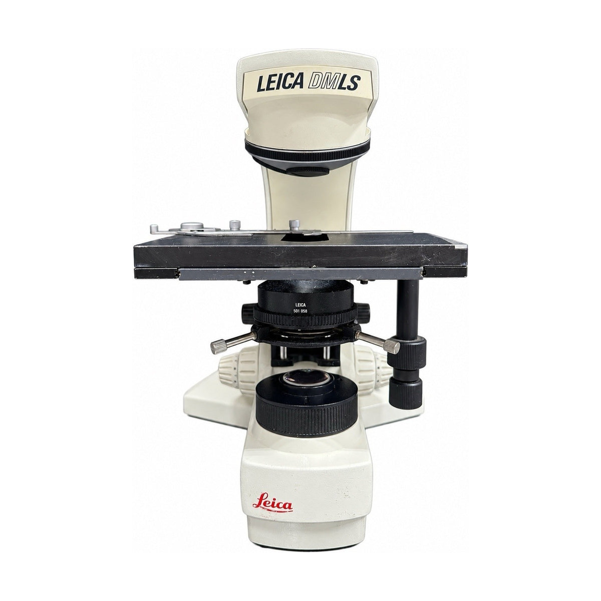 Leica DMLS II Microscope Stand Stage Condenser Used