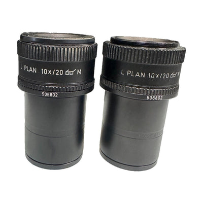 Leica L PLAN 10x/20 M Microscope Eyepieces 506802 Pair of 2