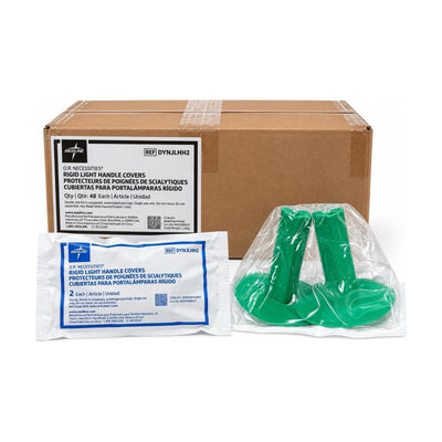 Medline DYNJLHH2 Sterile Rigid Light Handle Covers Green Case of 48
