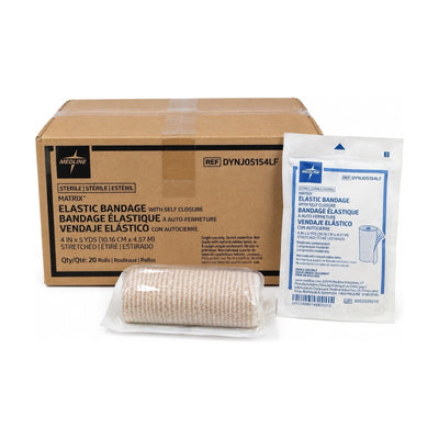 Medline DYNJ05154LF Matrix Sterile Elastic Bandage 4" x 5 Yds Case of 20