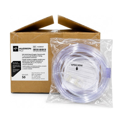 Medline Hudson RCI HUD8507 Soft Adult Cannula 7 ft Case of 50
