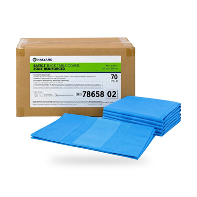 Halyard 78658 Basics Back Table Cover 44x90 Zone Reinforced 70 Count