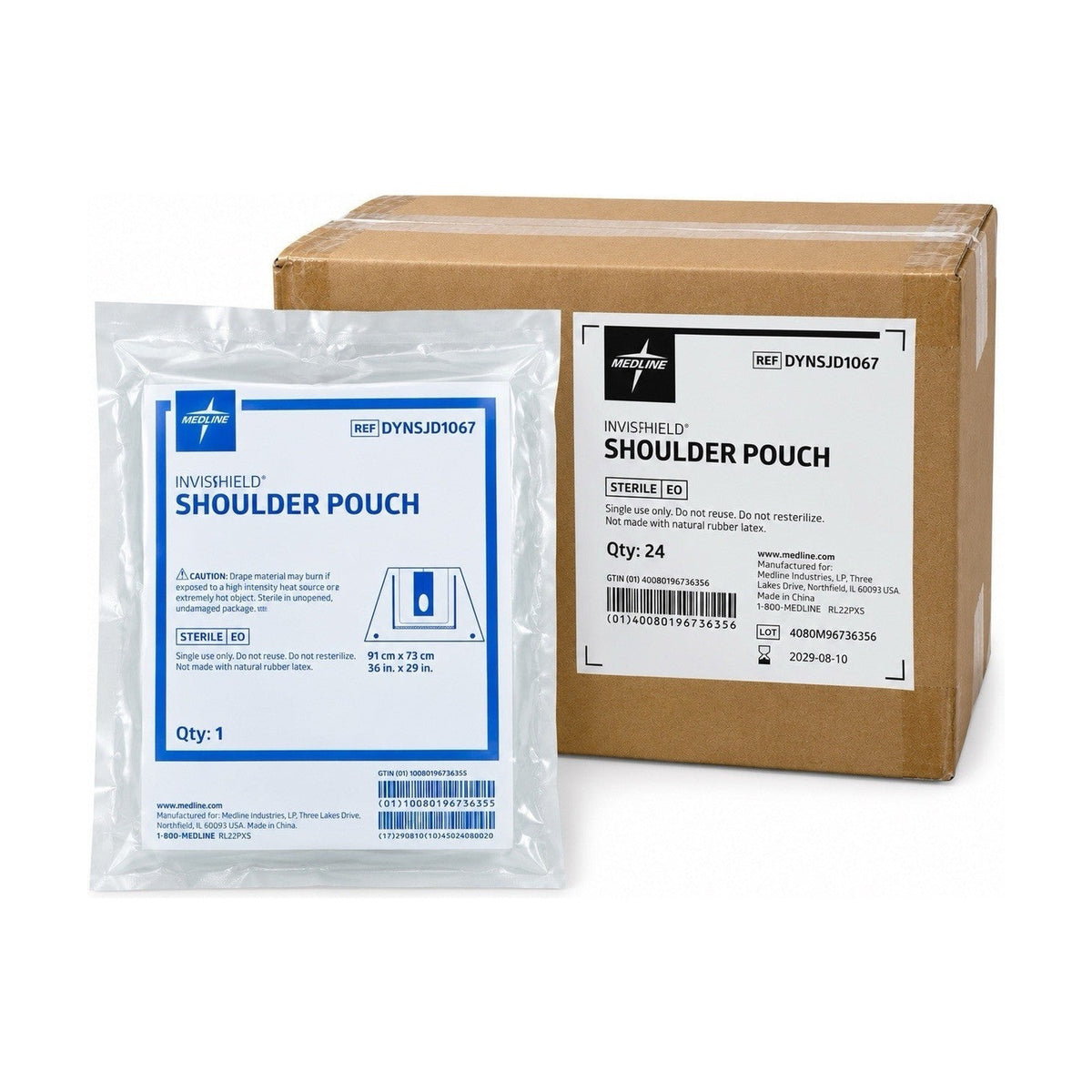 Medline DYNSJD1067 InvisiShield Shoulder Pouch 36x29 24/Case