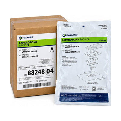 Halyard 88248 Laparotomy Pack IX Drape Gown Kit 6/Case