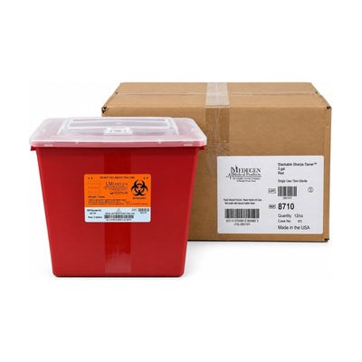Medegen 8710 Sharps-Tainer 3 Gallon Red Container 12/Case