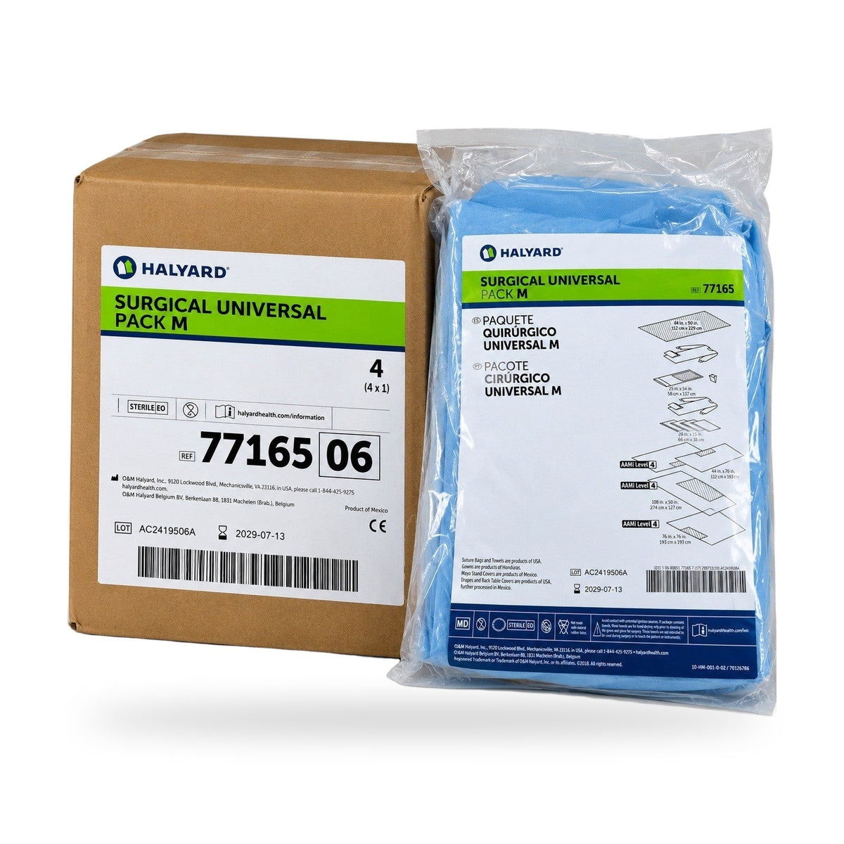 Halyard 77165 Universal Pack M AAMI Level 4 4/Case