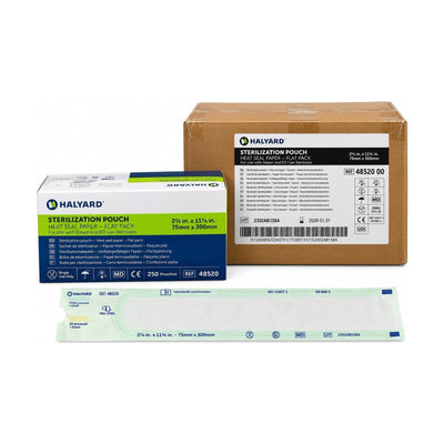 Halyard 48520 Sterilization Pouches 2.75x11.75 Heat Seal 2000/Case