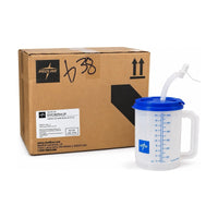 Medline DYC80541P 22 oz Insulated Drinking Carafe Blue Lid Lot of 62