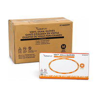 Cardinal Health 8882DOTP Vinyl Exam Gloves Medium Powder-Free Case 1500