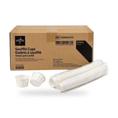 Medline NON024215 Souffle Cups 0.75 oz 22 mL White 5000/Case